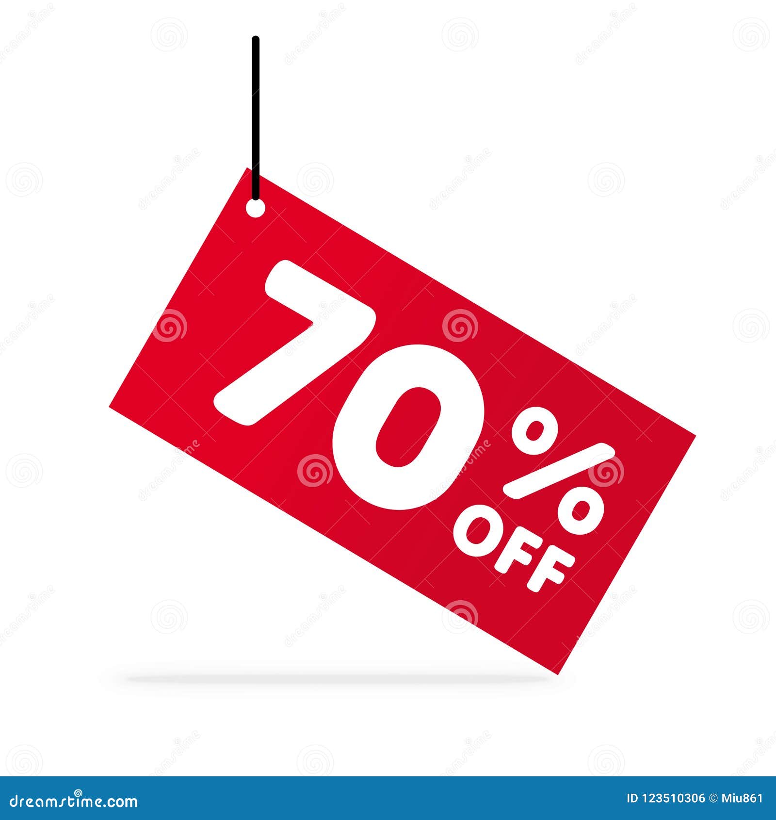 70 OFF Discount. Discount Offer Price Illustration. Vector