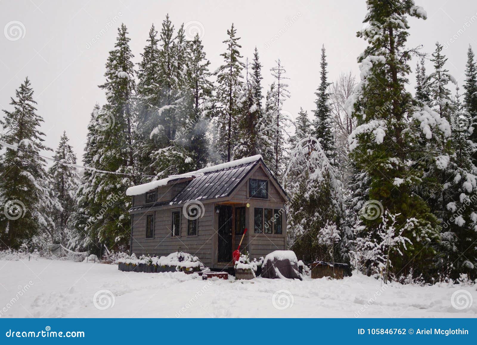 Off Grid Tiny House in the Mountains Stock Photo Image of natural