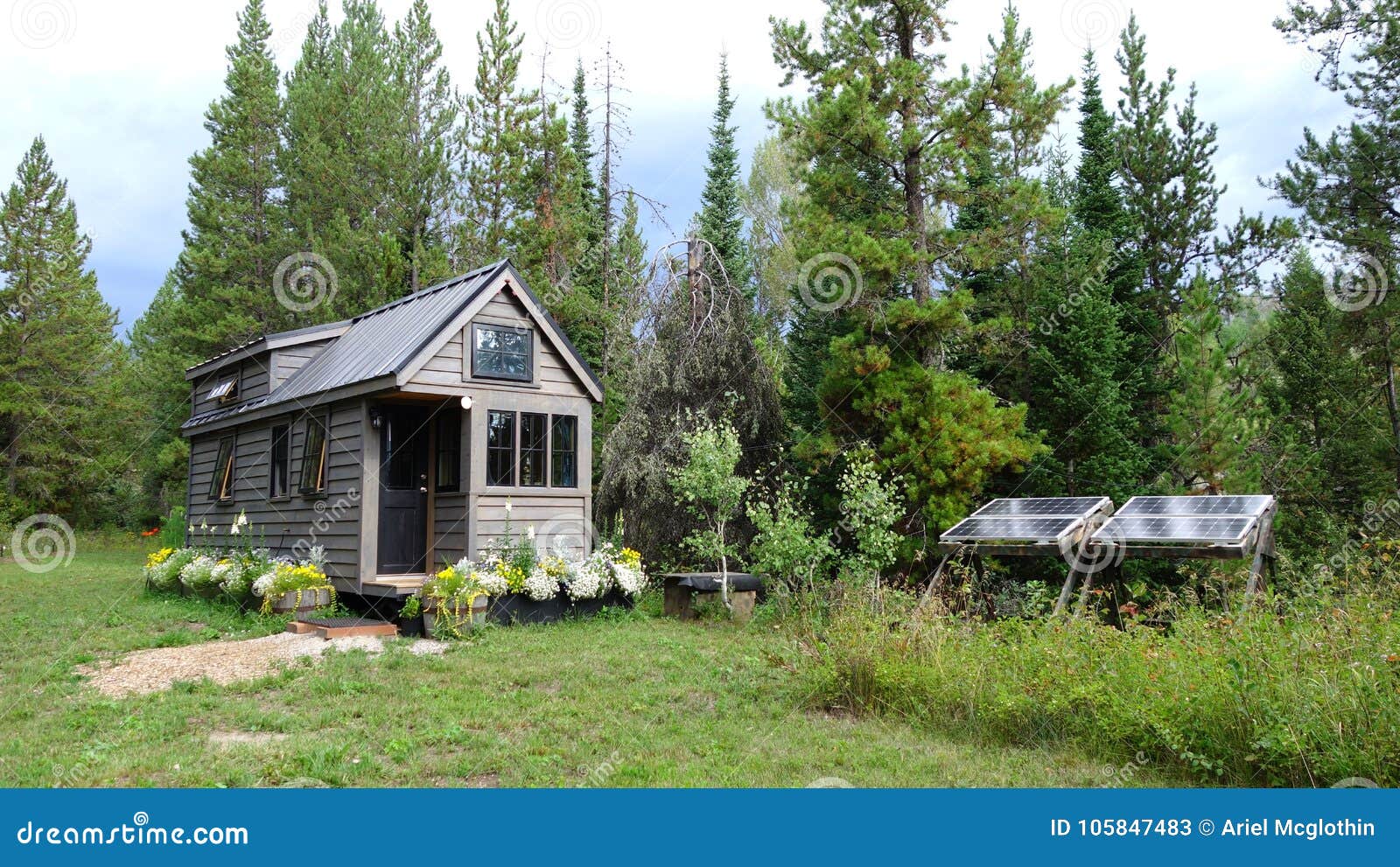 off grid tiny house in the mountains