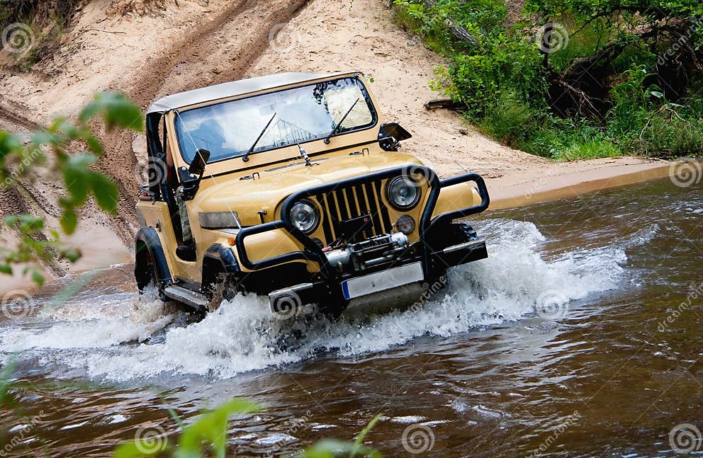 Offroad stock photo. Image of river, transport, jeep 16529734