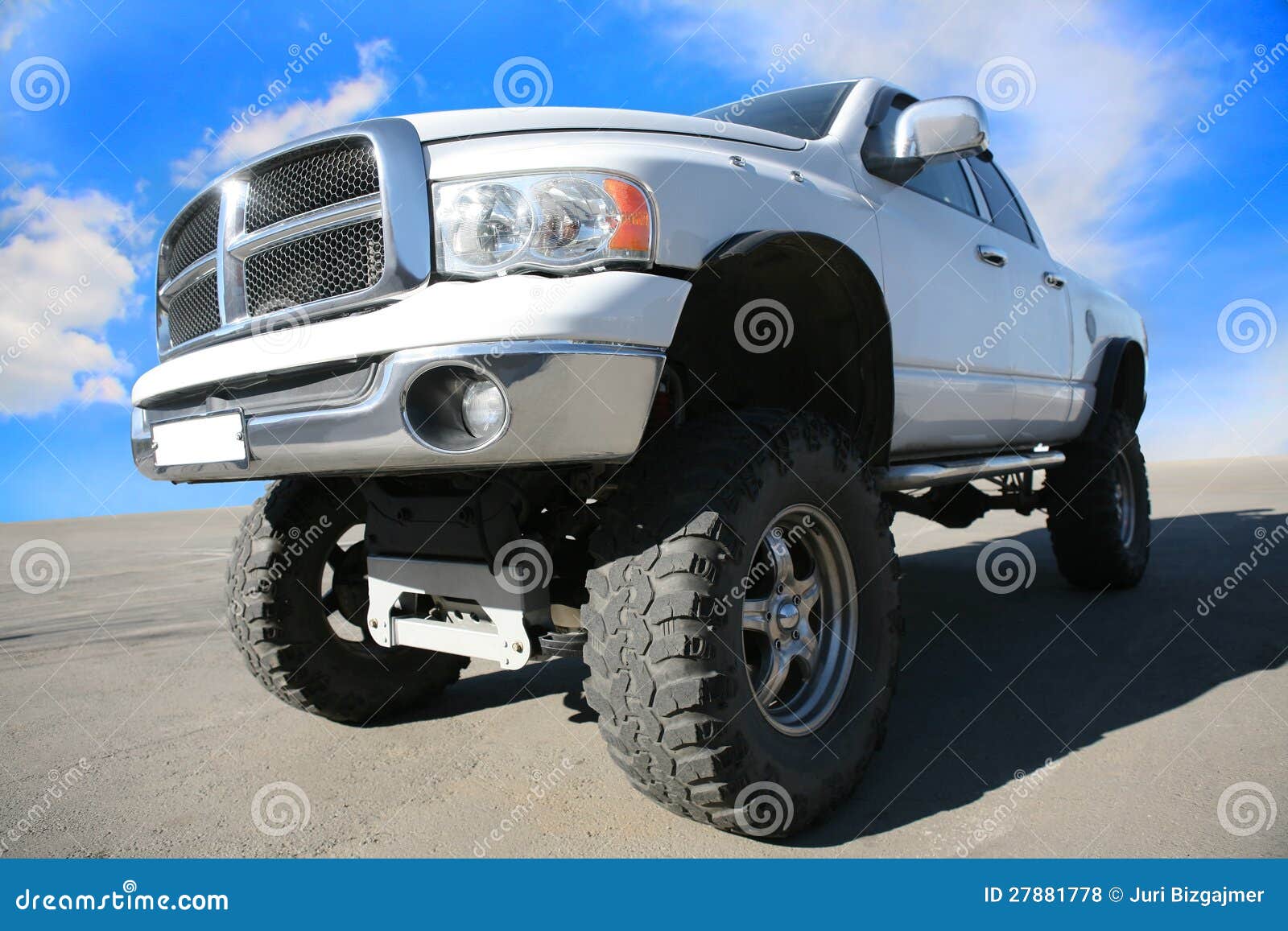 Offroad Car On The Big Wheels Stock Photo  Image: 27881778