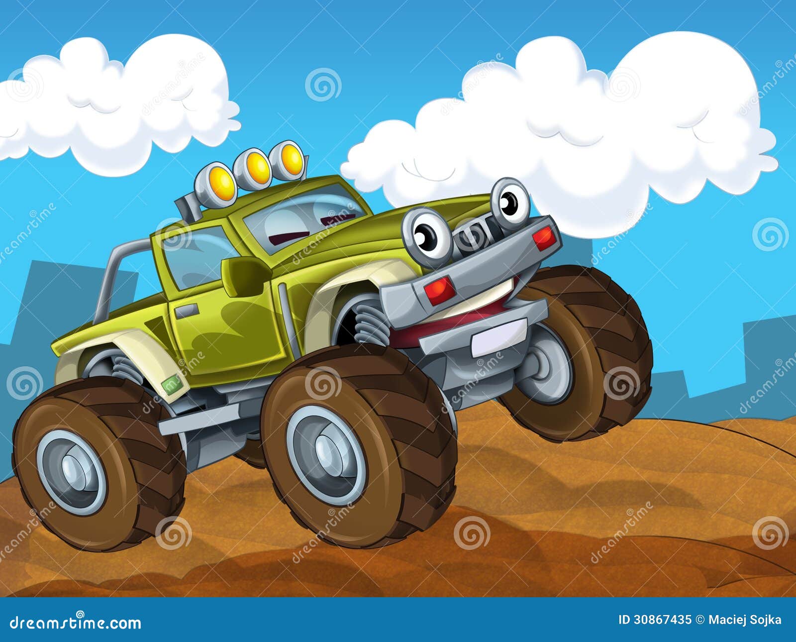 Monster Truck Vector Cartoon Vehicle or Car and Extreme Transport  Illustration Set of Heavy Monstertruck with Large Stock Vector -  Illustration of fire, cartoon: 118152663