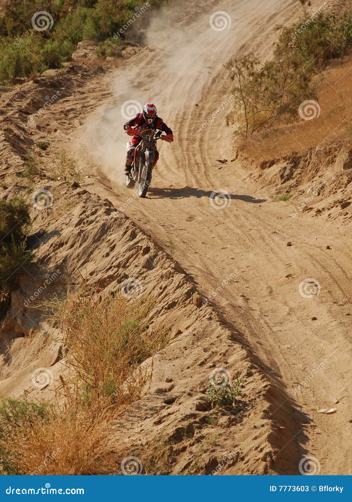 off road motorcycle racer