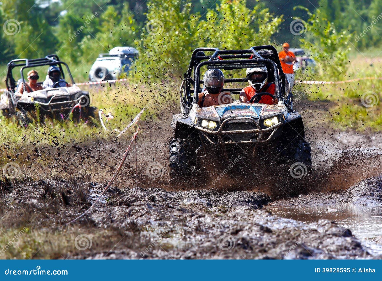 Offroad racing on ATV stock image. Image of drive, falling 39828595