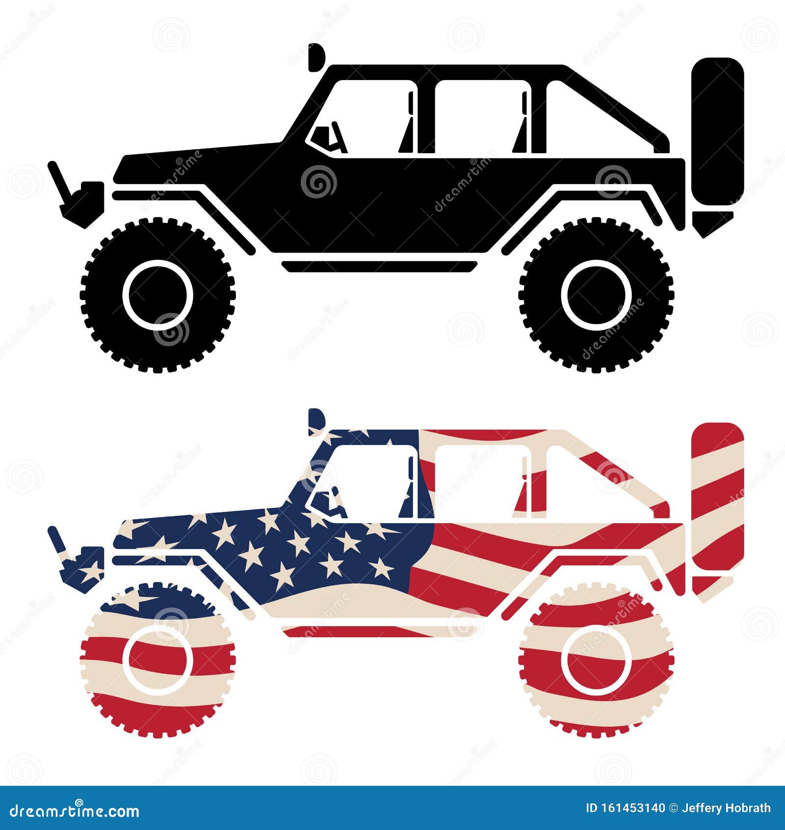 https://thumbs.dreamstime.com/z/off-road-vehicle-usa-flag-black-isolated-vector-illustration-sharp-lifted-offroad-rock-crawler-big-tires-clean-161453140.jpg