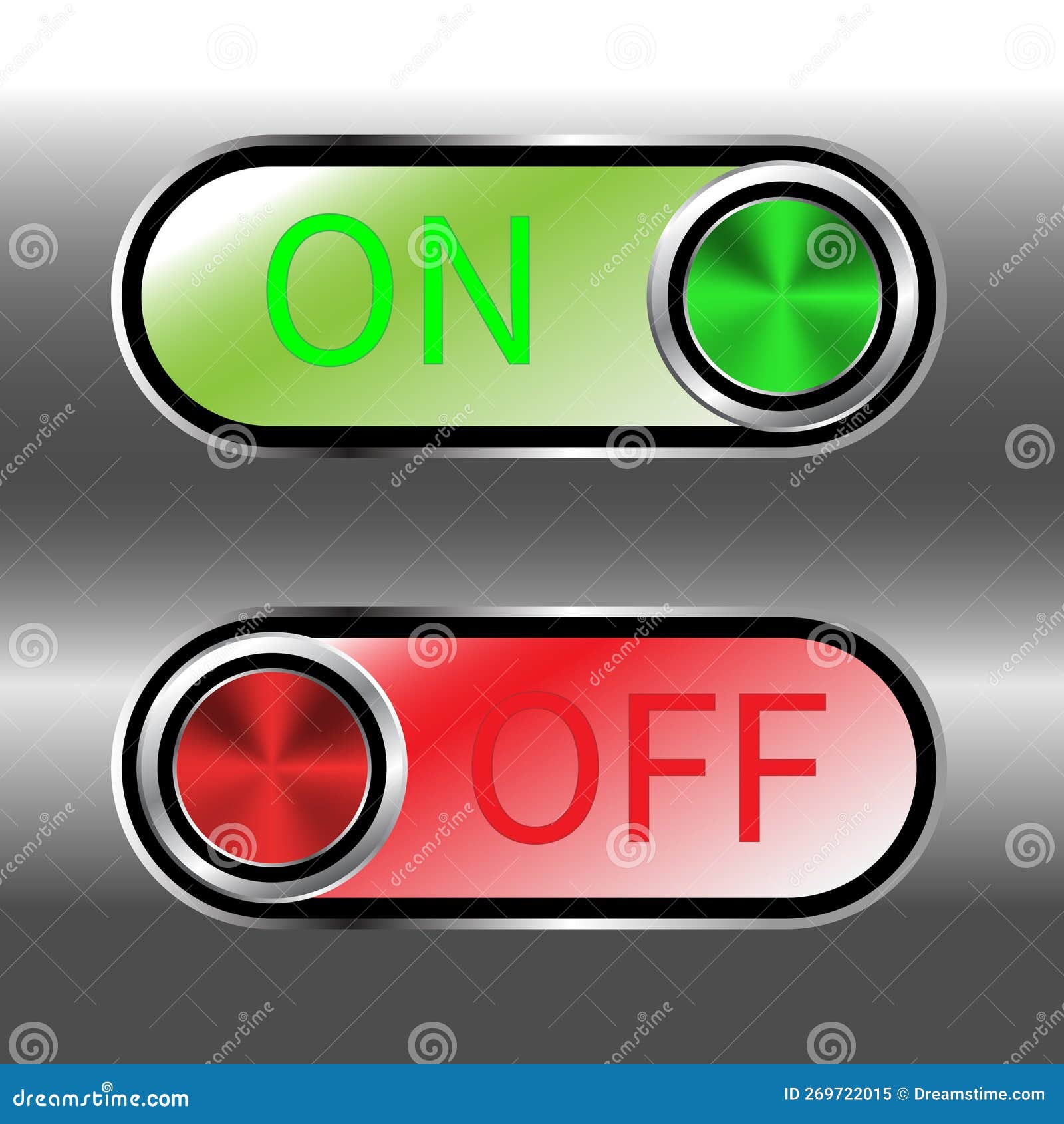 On Off Vector Icon. Switch Button Sign. on Off Switch Symbol. Toggle