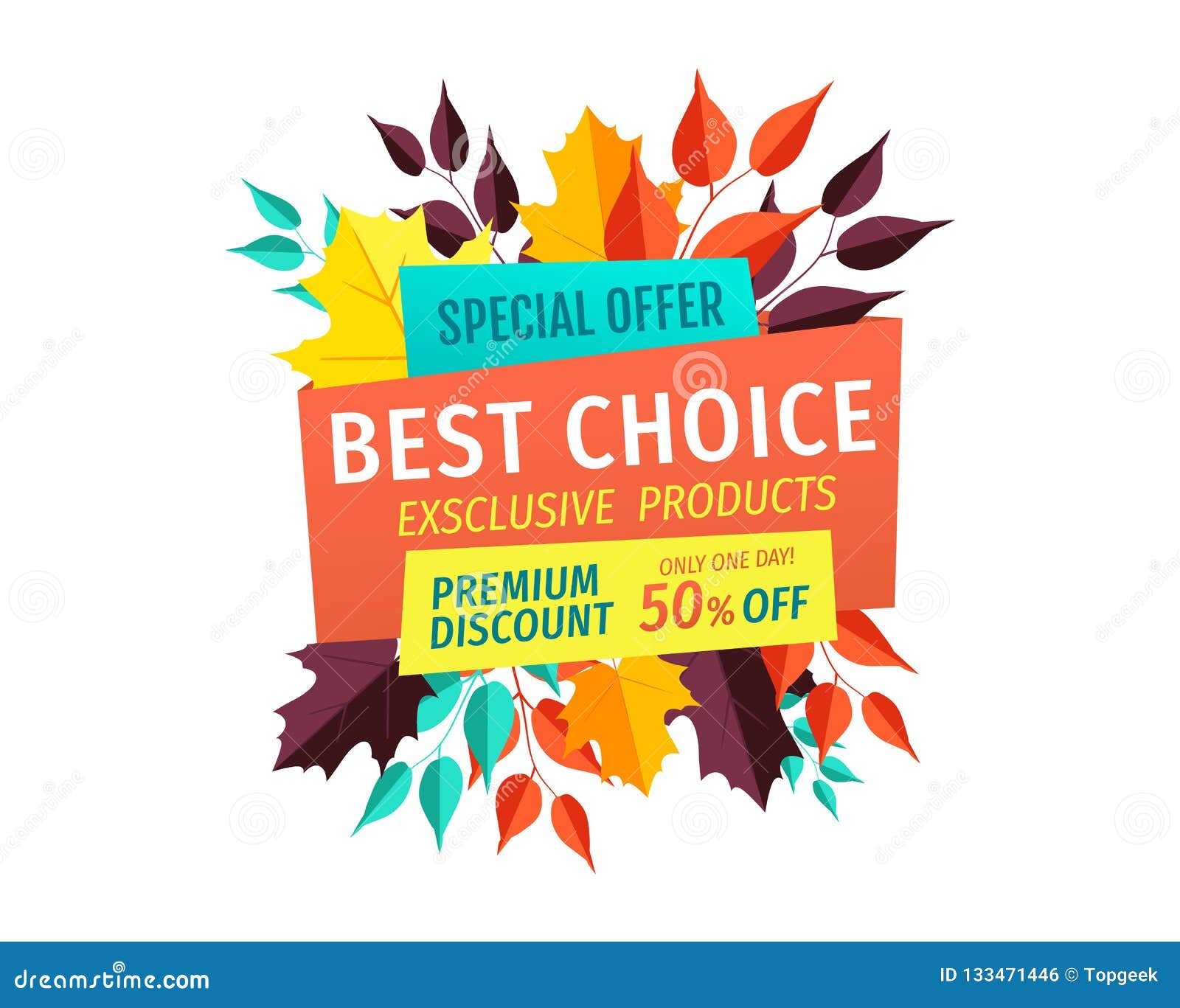 Offerta Speciale Logo Best Choice Per Autumn Season Illustrazione Vettoriale Illustrazione Di Etichetta Font 133471446