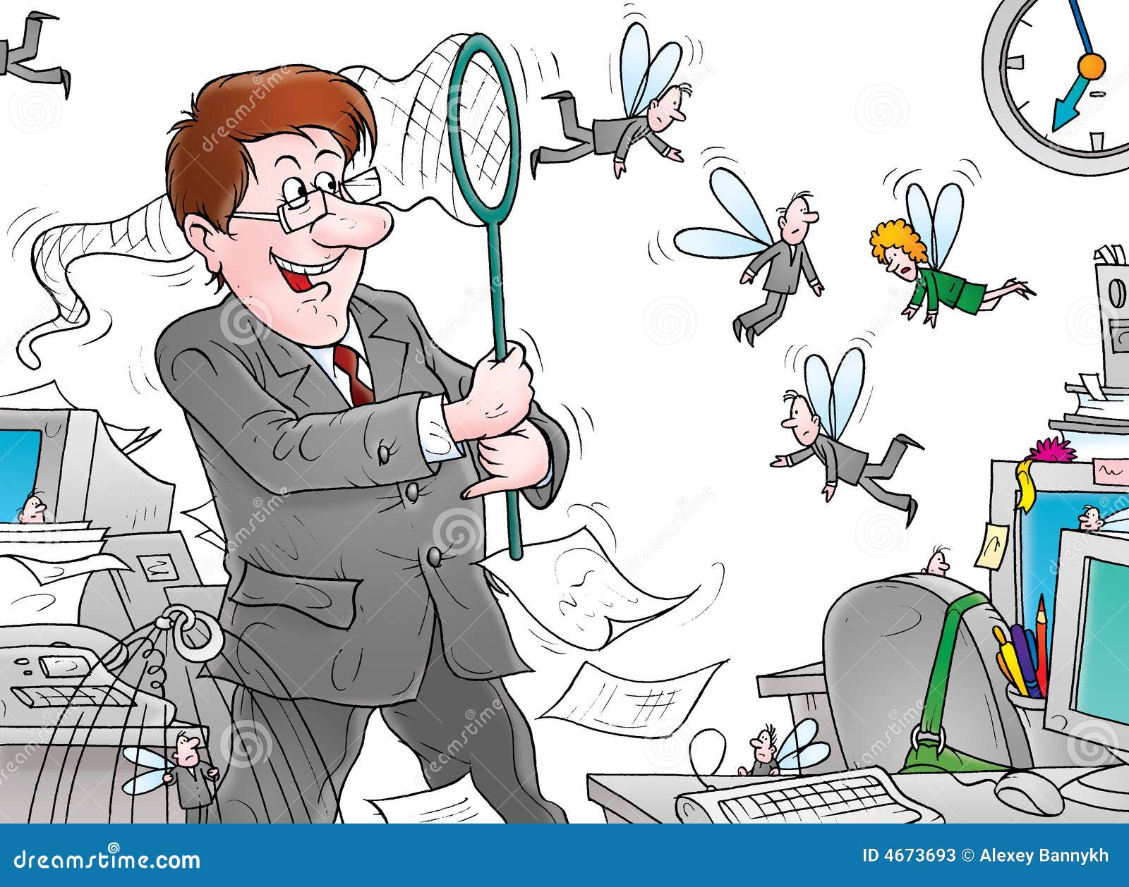 Office stock illustration. Illustration of cartoon, drawing - 4673693