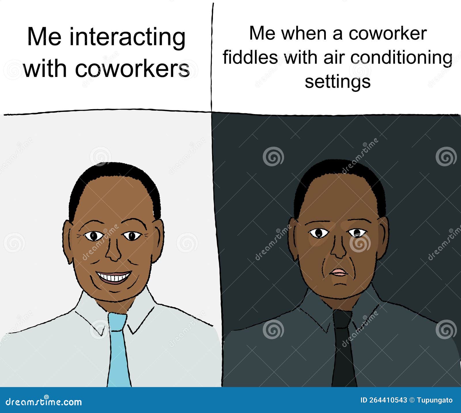 Office Air Conditioning Meme Stock Vector Illustration of problems