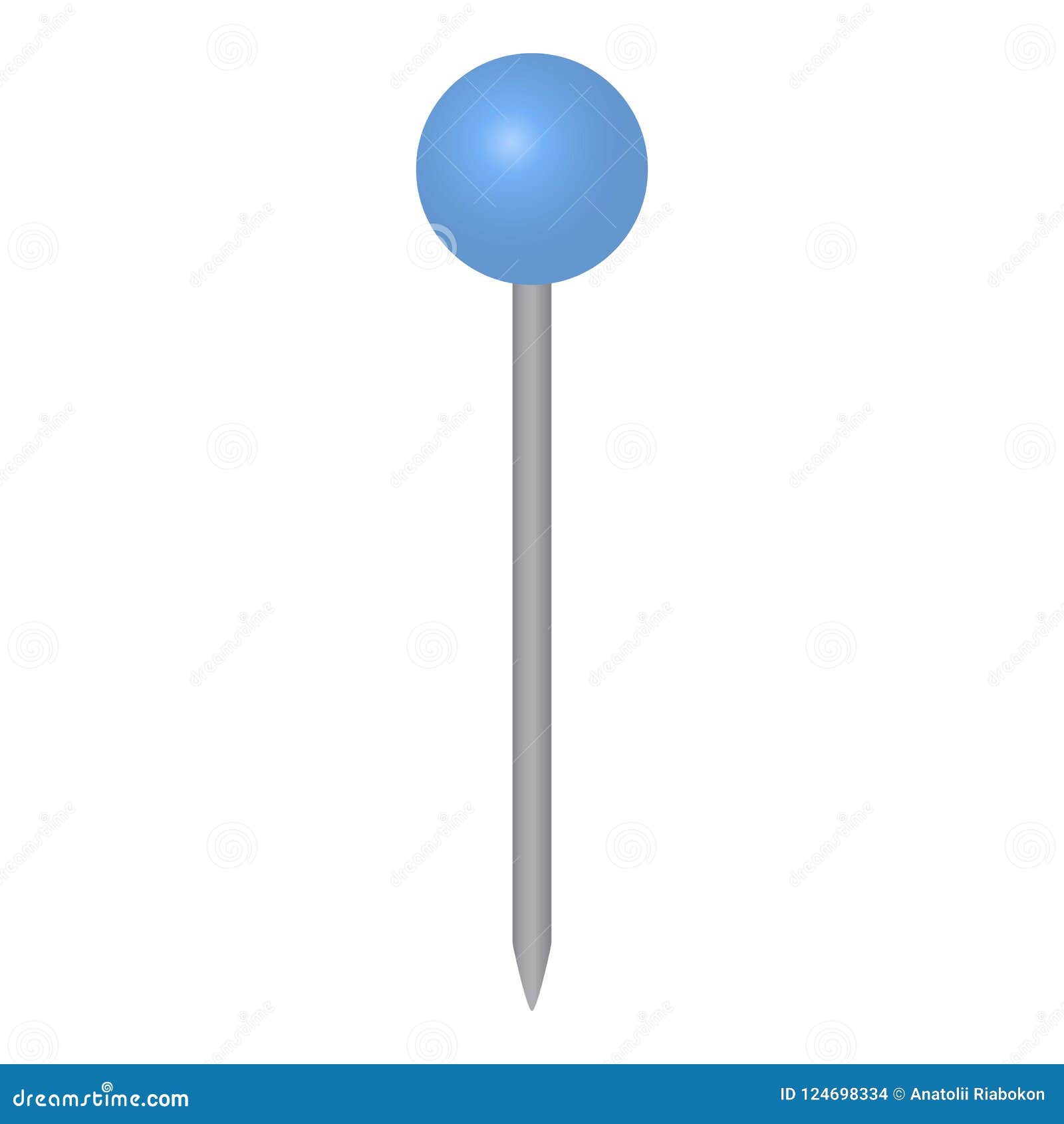 Office Blue Pointer Icon, Isometric Style Stock Illustration