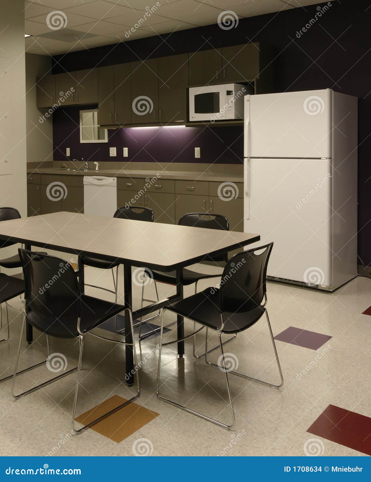 Office Break Room Cafe  Employee Kitchen Space Stock Photo  Image of fridge, carpet: 1708634