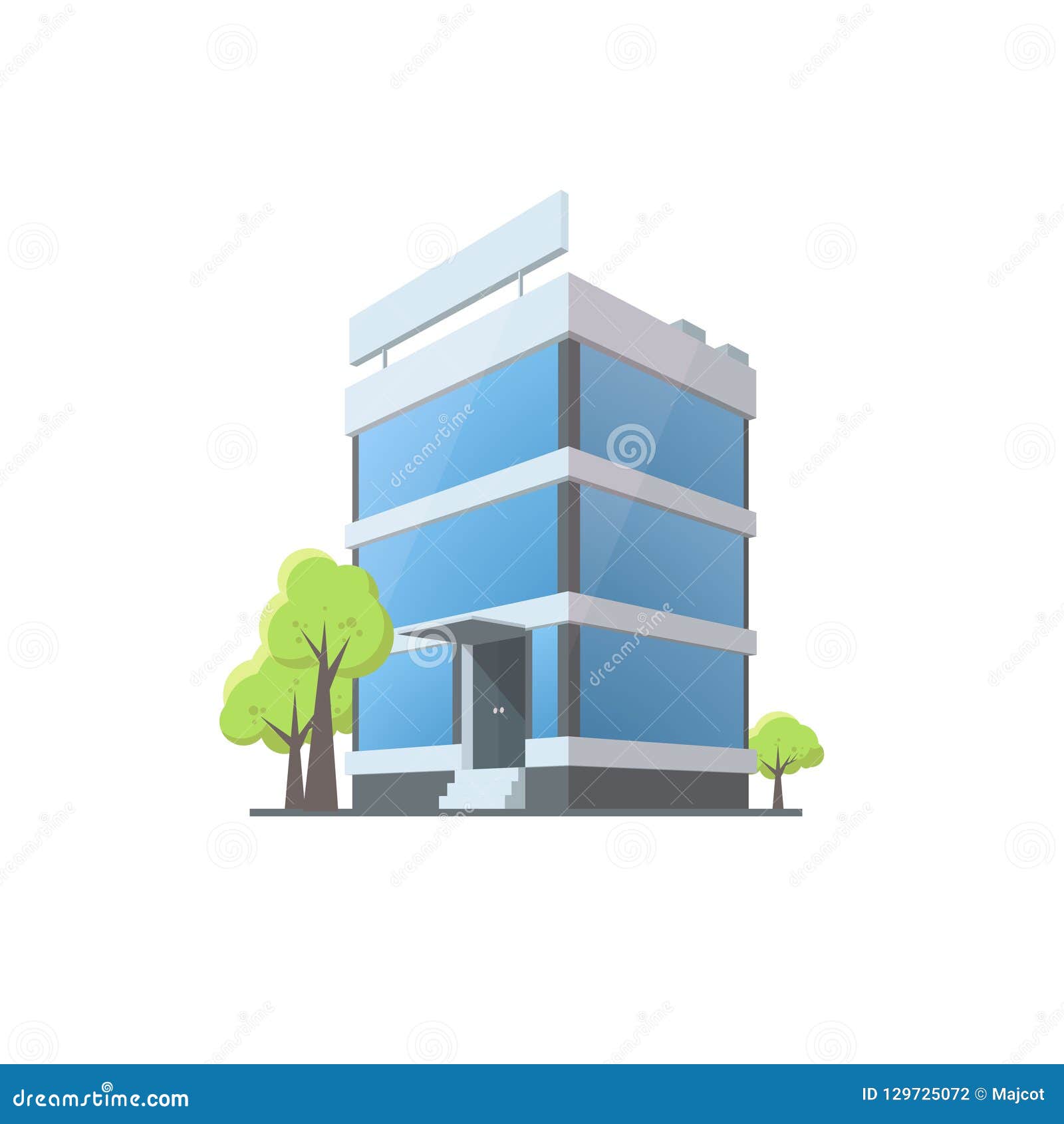 Office Building in Cartoon Style Stock Vector - Illustration of metropolis, board: 129725072 Office Building in Cartoon Style Stock Vector - Illustration of metropolis, board: 129725072