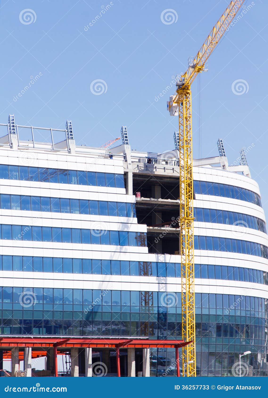 Office Building Construction Stock Image Image of process, construct