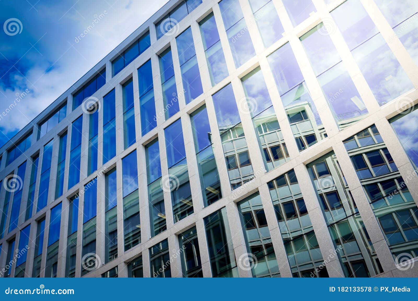 Modern Office Building Facade, Sky Stock Photo - Image of window ...