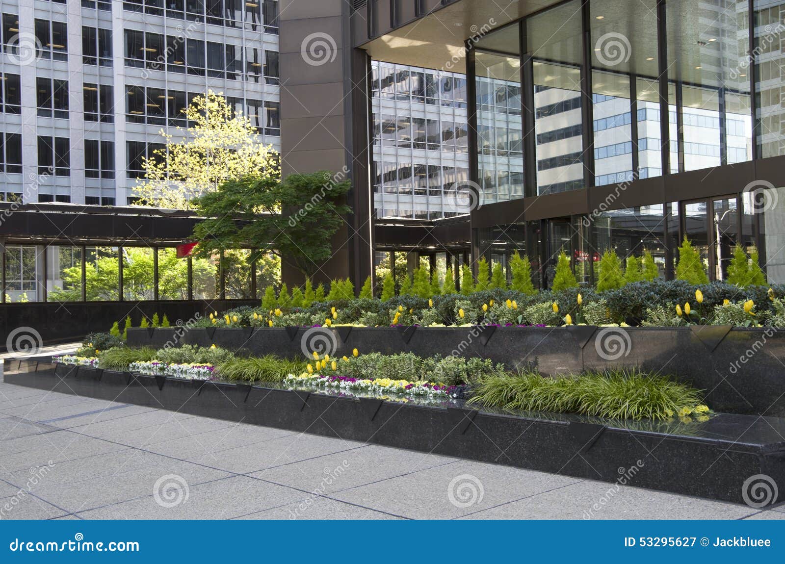 office building front garden nice design modern 53295627