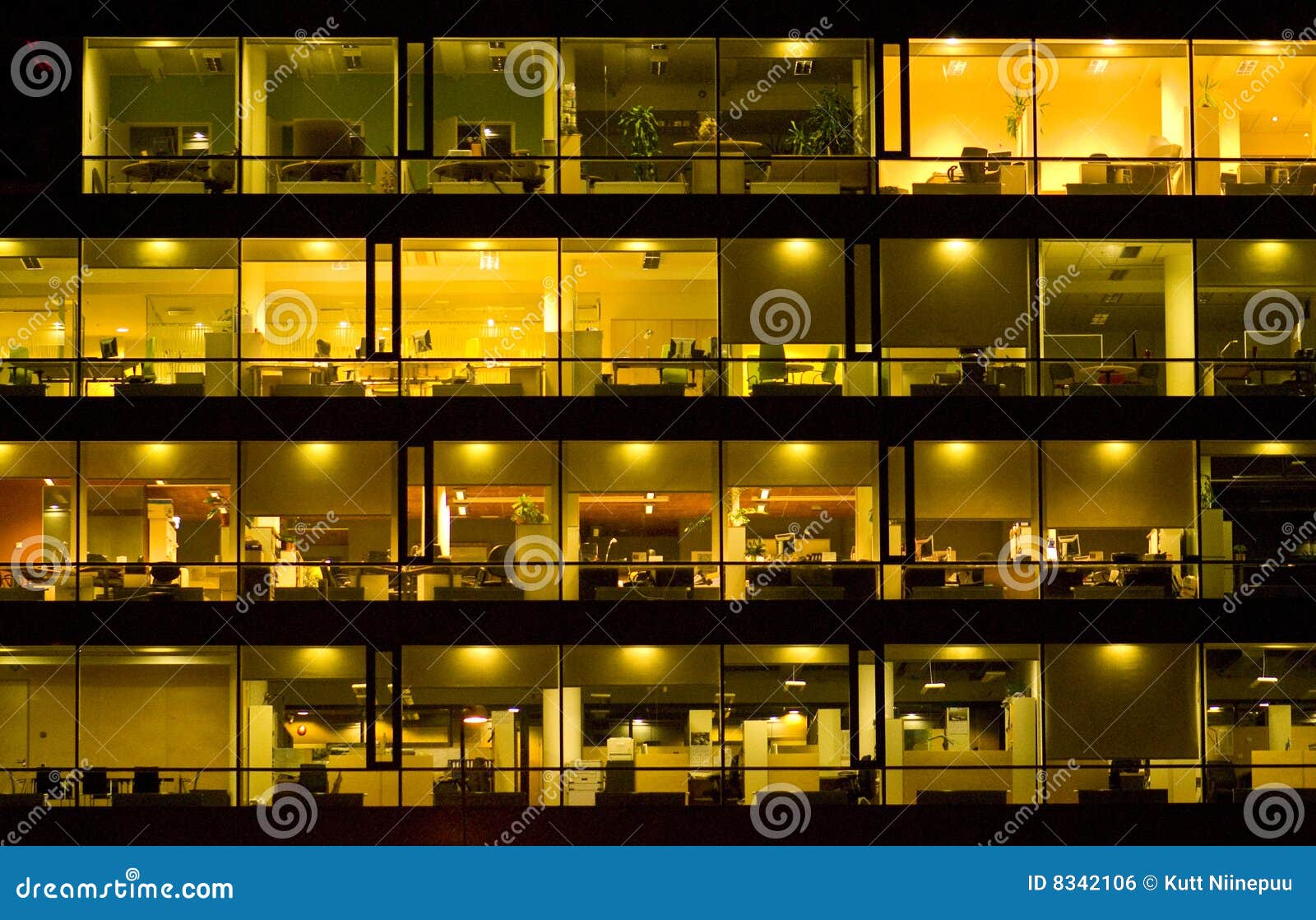 office building at night