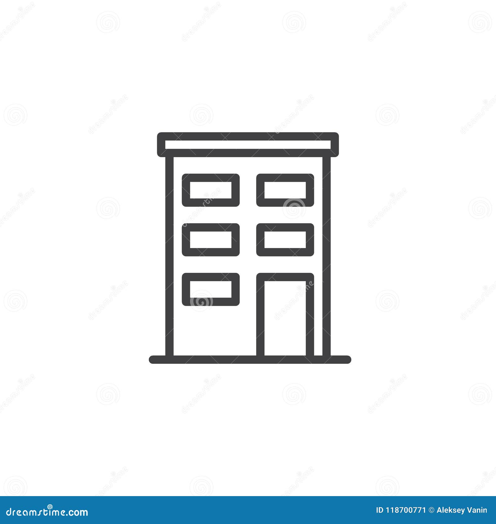 Office Building Outline Icon Stock Vector - Illustration of city, sign