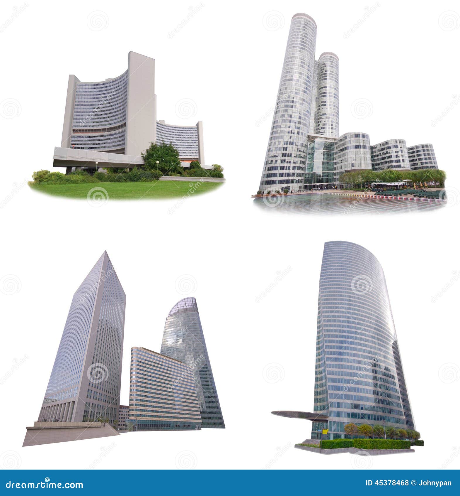 Office Building Set Isolated on White Background Stock Photo Image of