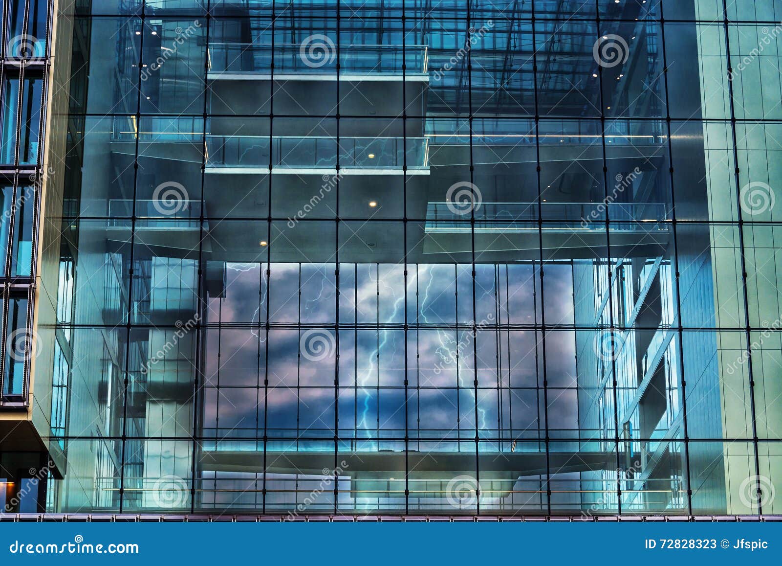 Office Building with a Thunderstorm Stock Image - Image of generated,  cloudscape: 72828323