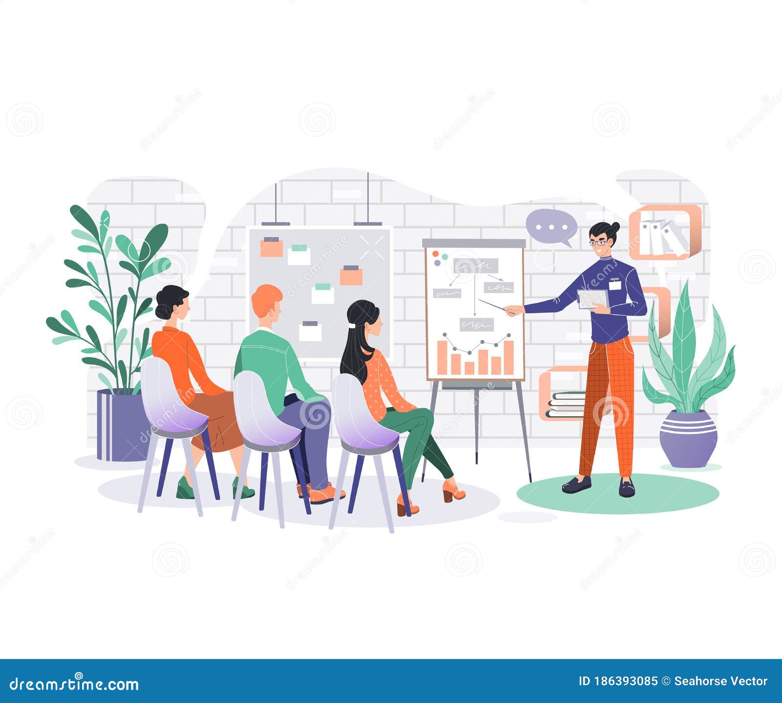 Office Business Characters Vector Illustration, Cartoon Flat Smiling  Business People Having Board Meeting in Office Room Stock Vector -  Illustration of concept, chair: 186393085