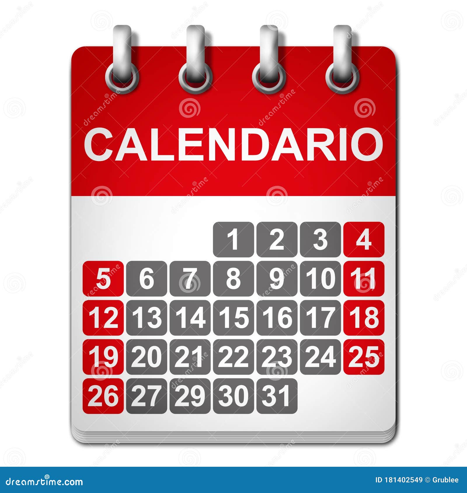 office calendar month icon - spanish