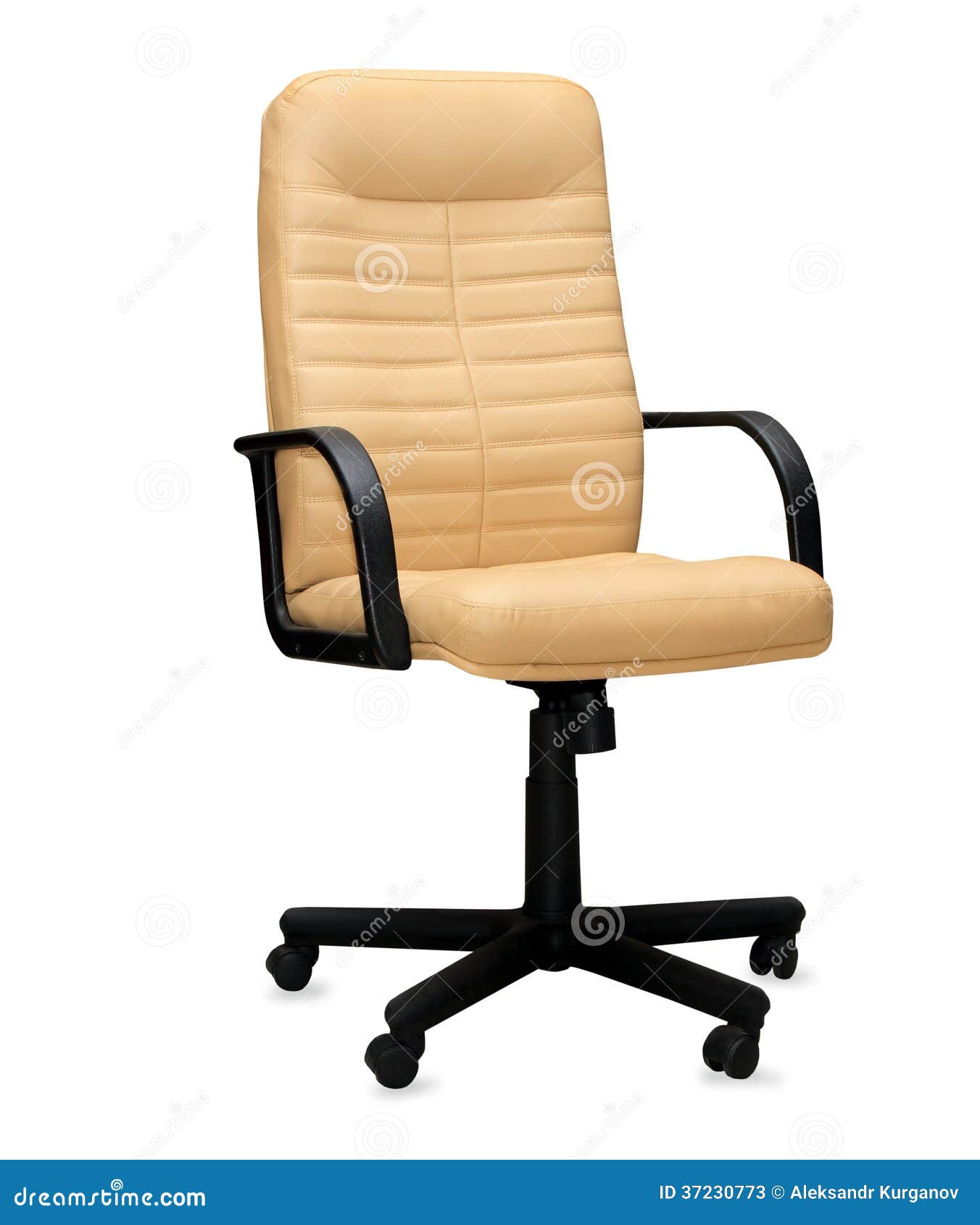 The Office Chair from Beige Leather. Stock Image Image of chair