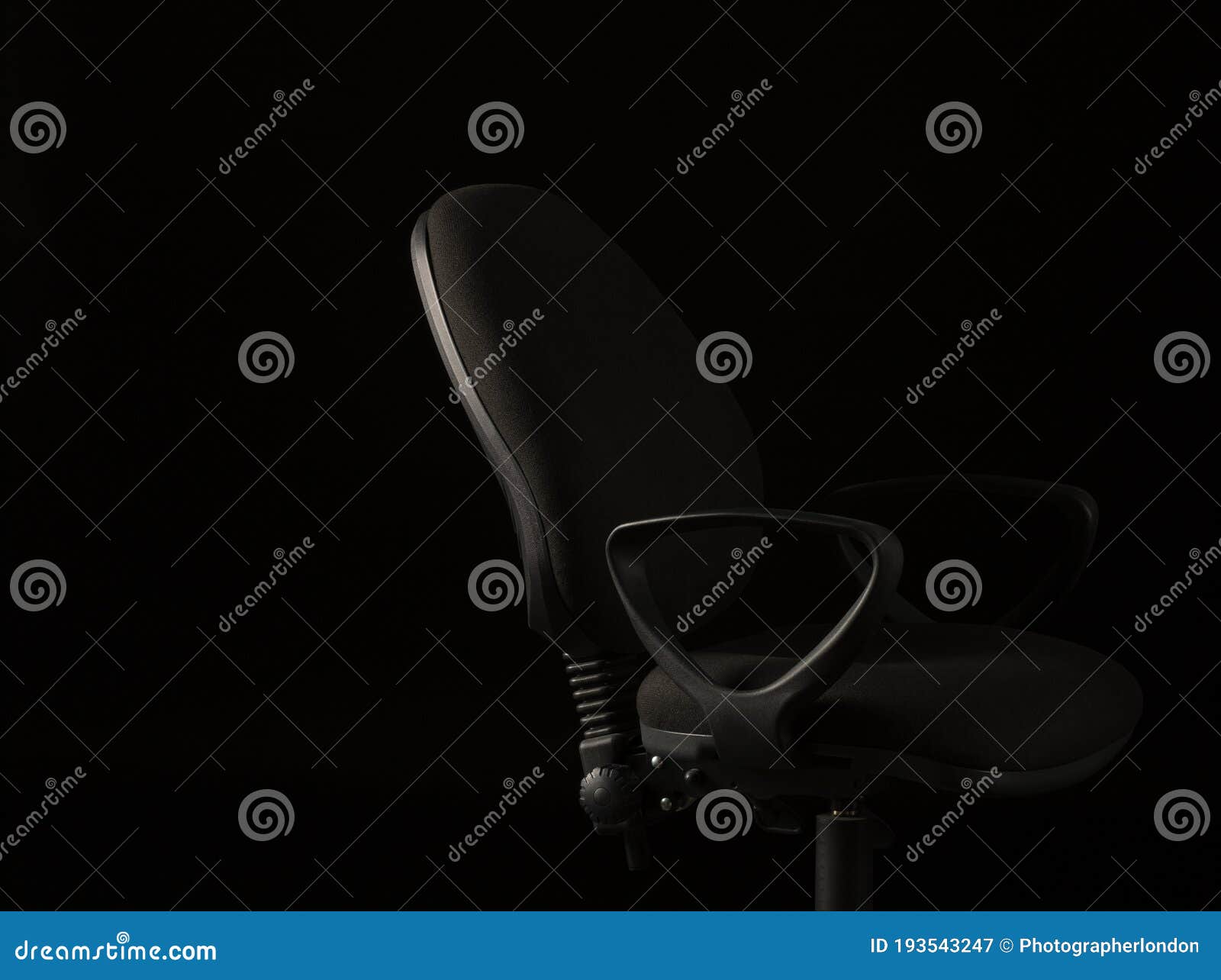 Office Chair on Black Background Stock Image Image of elegance, chief 193543247