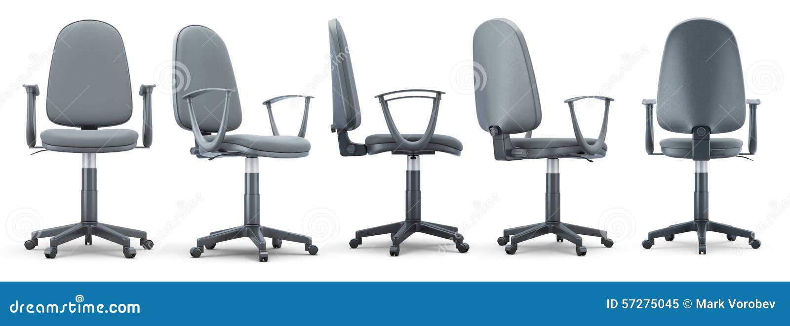 Office Chair from Different Angles Stock Illustration Illustration of
