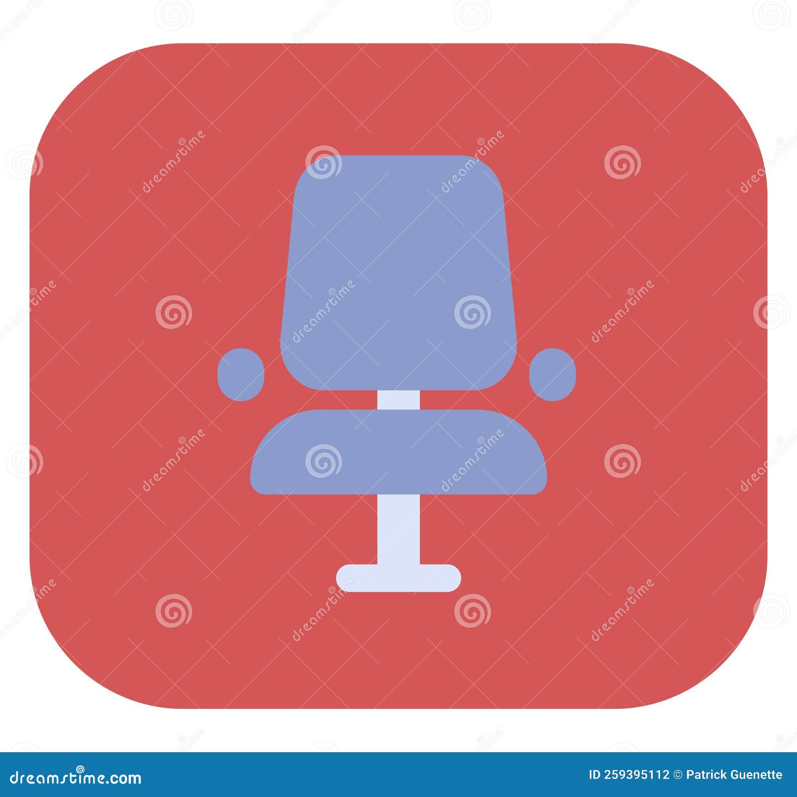 Office chair, icon stock vector. Illustration of vector 259395112