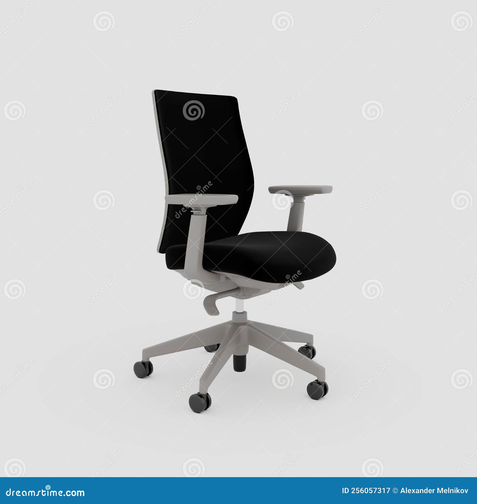 The Office Chair with Isolated Background. Stock Illustration