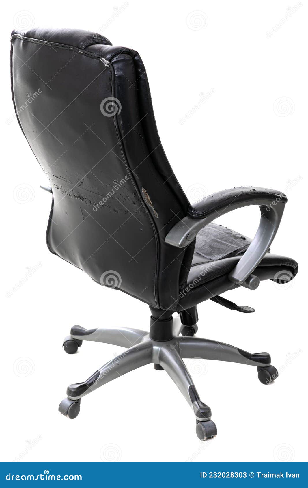 Office Chair in Need of Repair, Rear View Stock Image Image of grunge, office 232028303