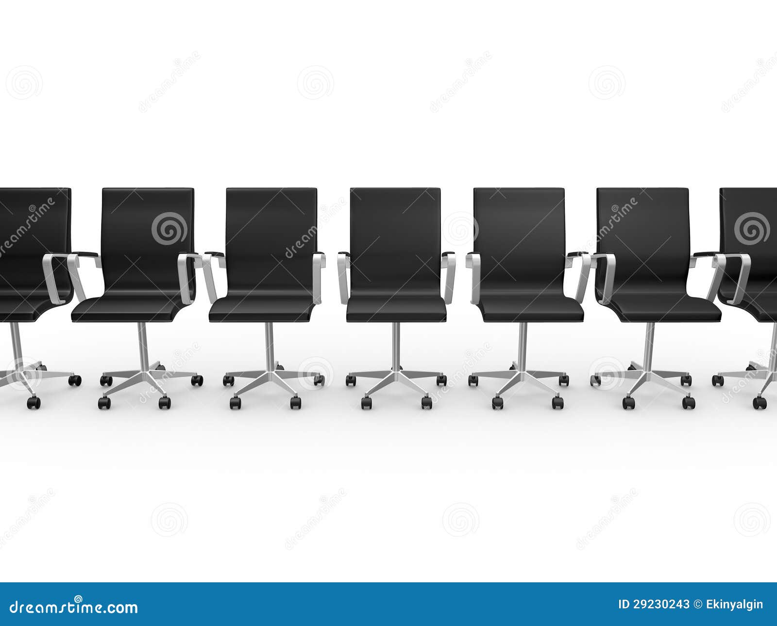 Office Chairs in a Row stock illustration. Illustration of marketing