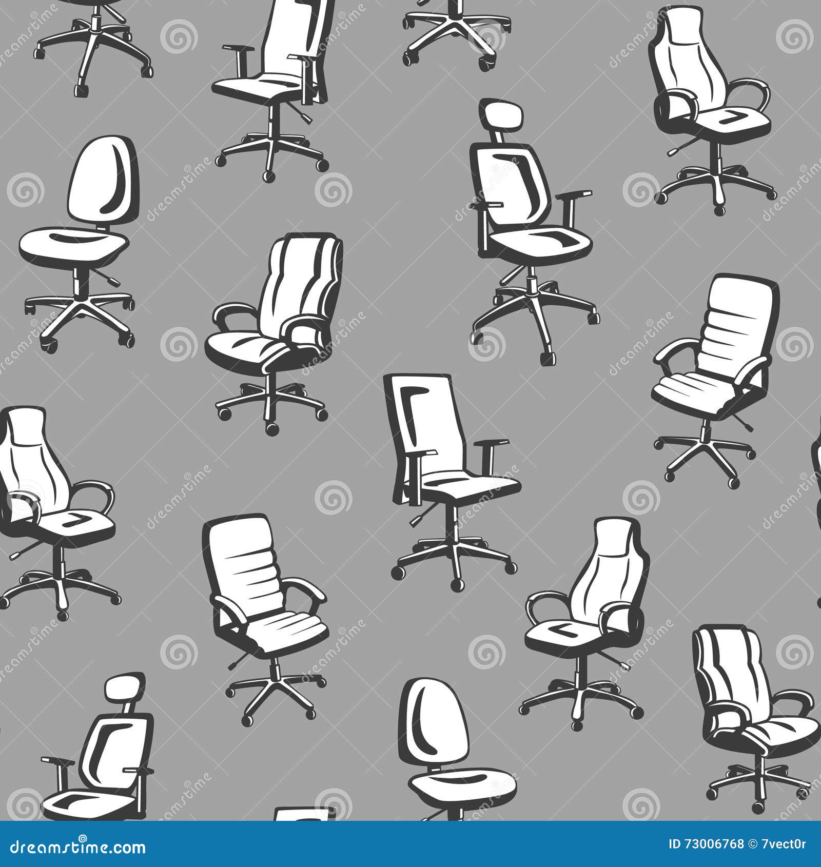 Office Chairs Seamless Pattern Stock Vector Illustration Of Background Backdrop 73006768