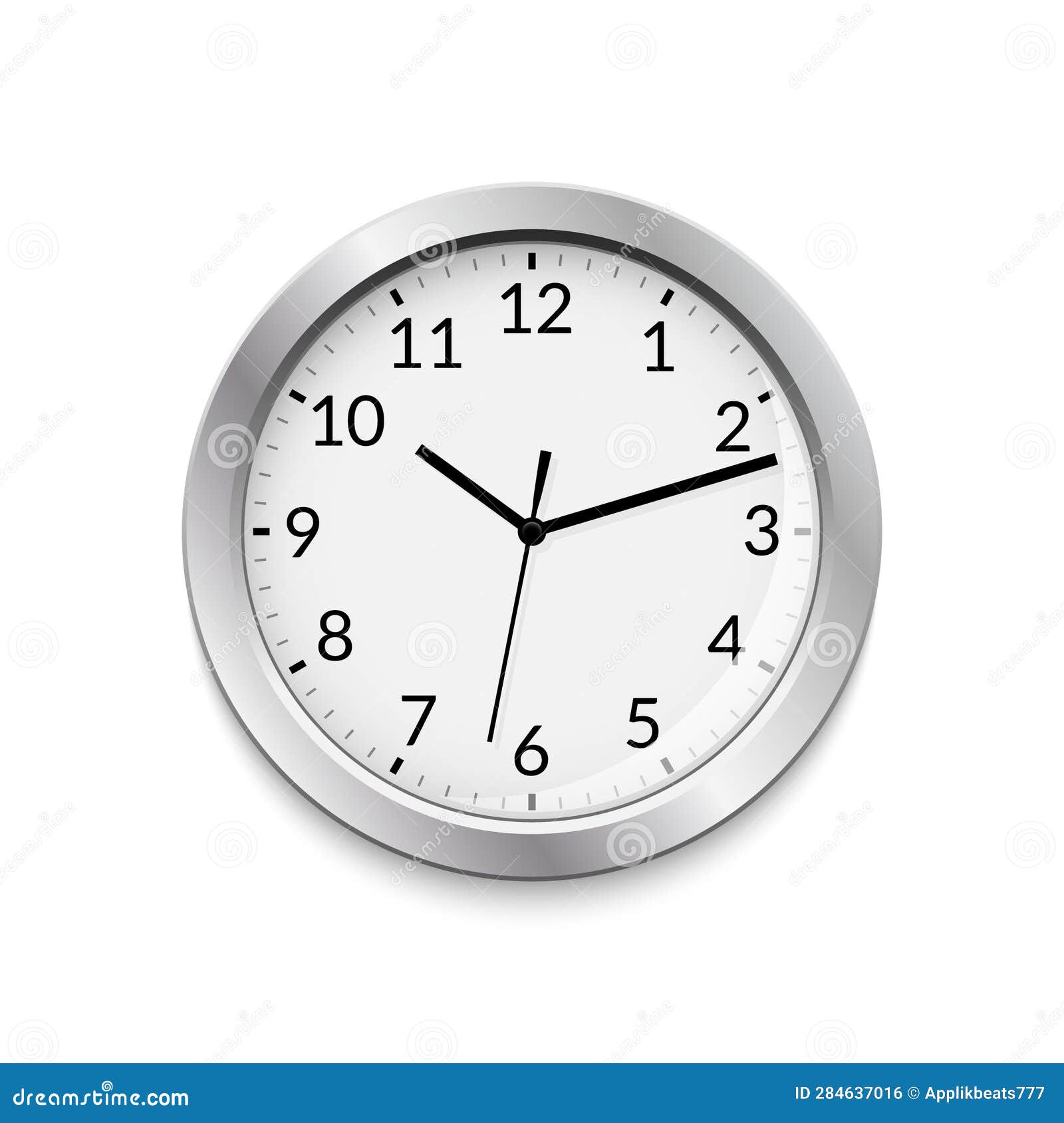 Office Clock Vector Circle Modern Business Sign. Round Office Clock ...