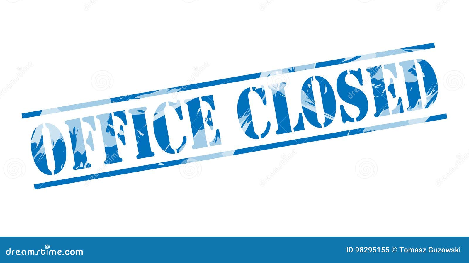 Office closed blue stamp stock illustration. Illustration of sign