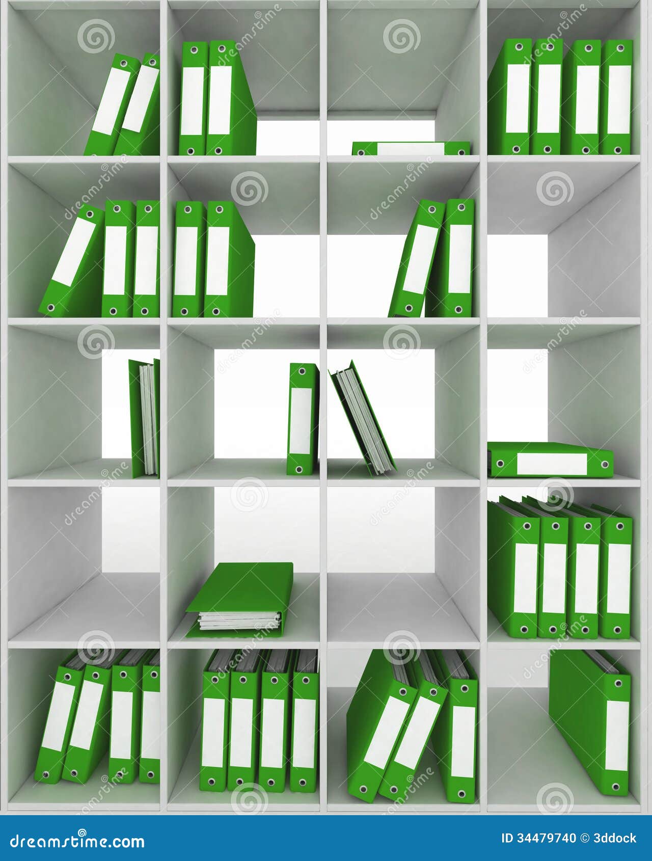 Office Cupboard with Different Folders Stock Illustration - Illustration of  cupboard, manual: 34479740