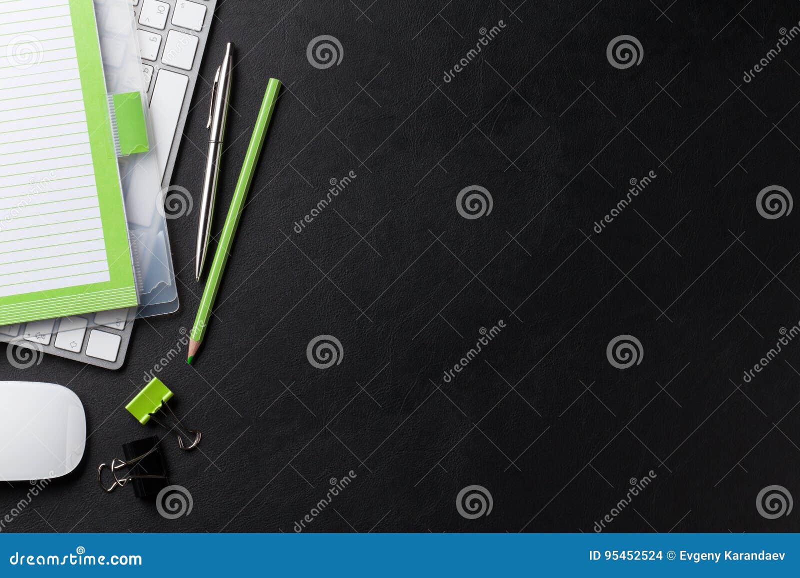 Office Desk with Computer and Supplies Stock Photo Image of desk, mouse 95452524