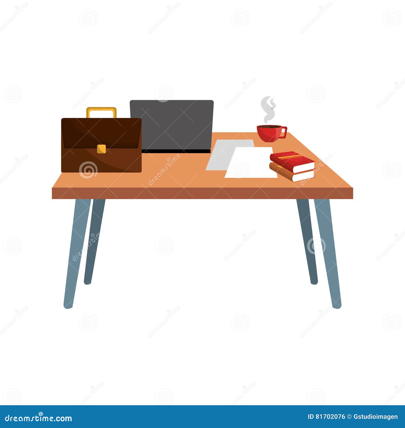 Office desk work place stock vector. Illustration of design 81702076