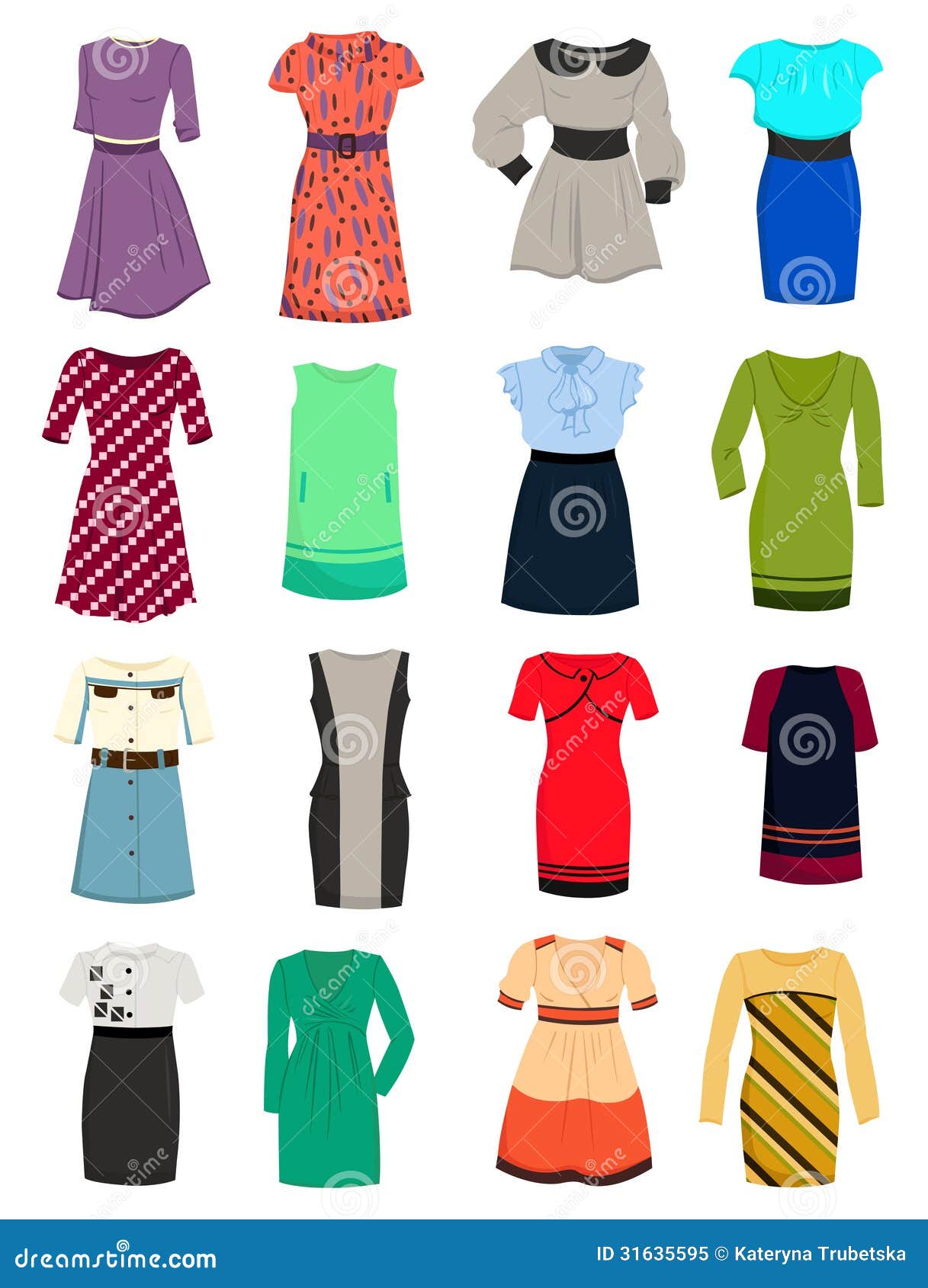Office dresses stock vector. Illustration of garment - 31635595