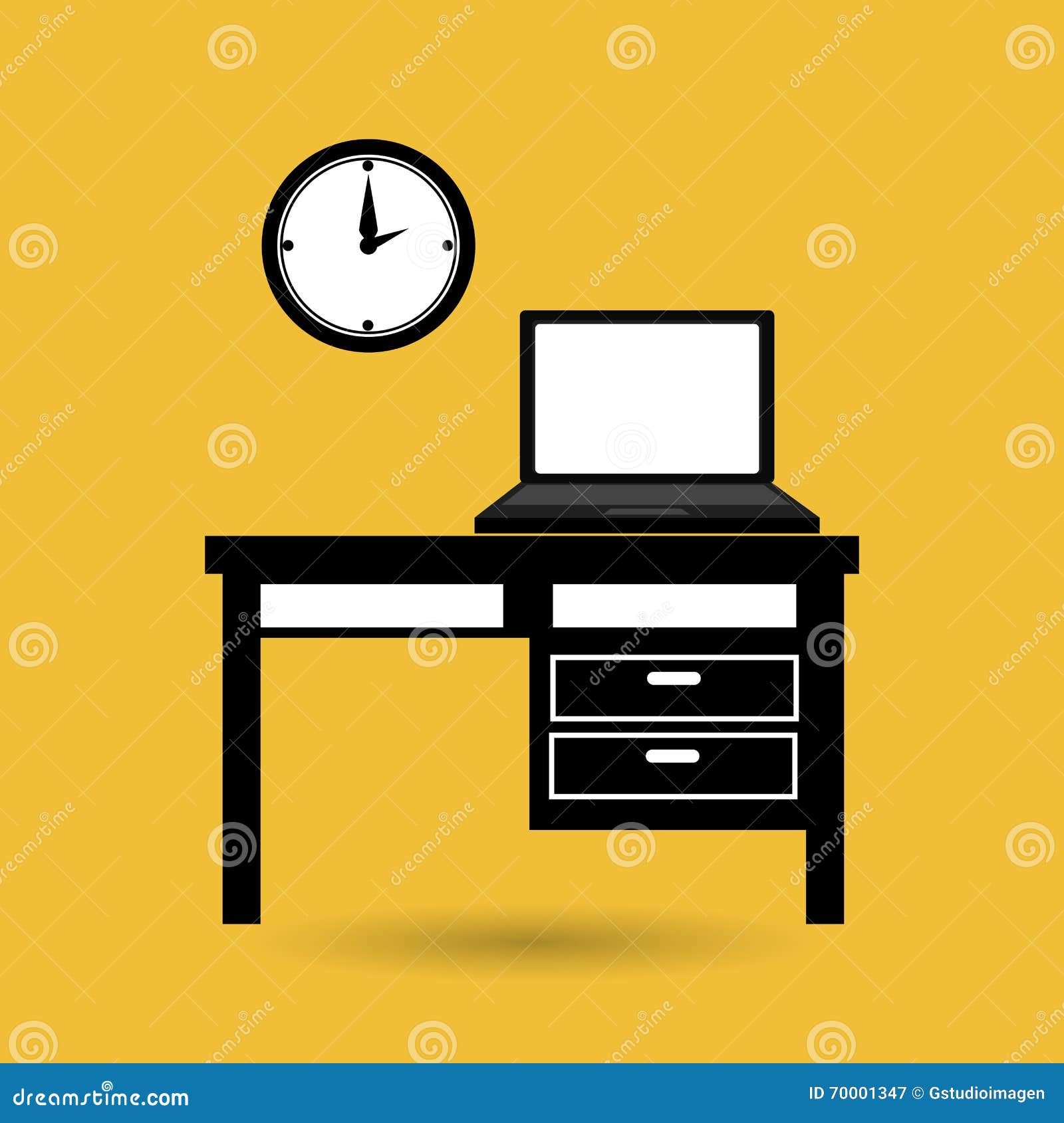 Office equipment design stock illustration. Illustration of office 70001347