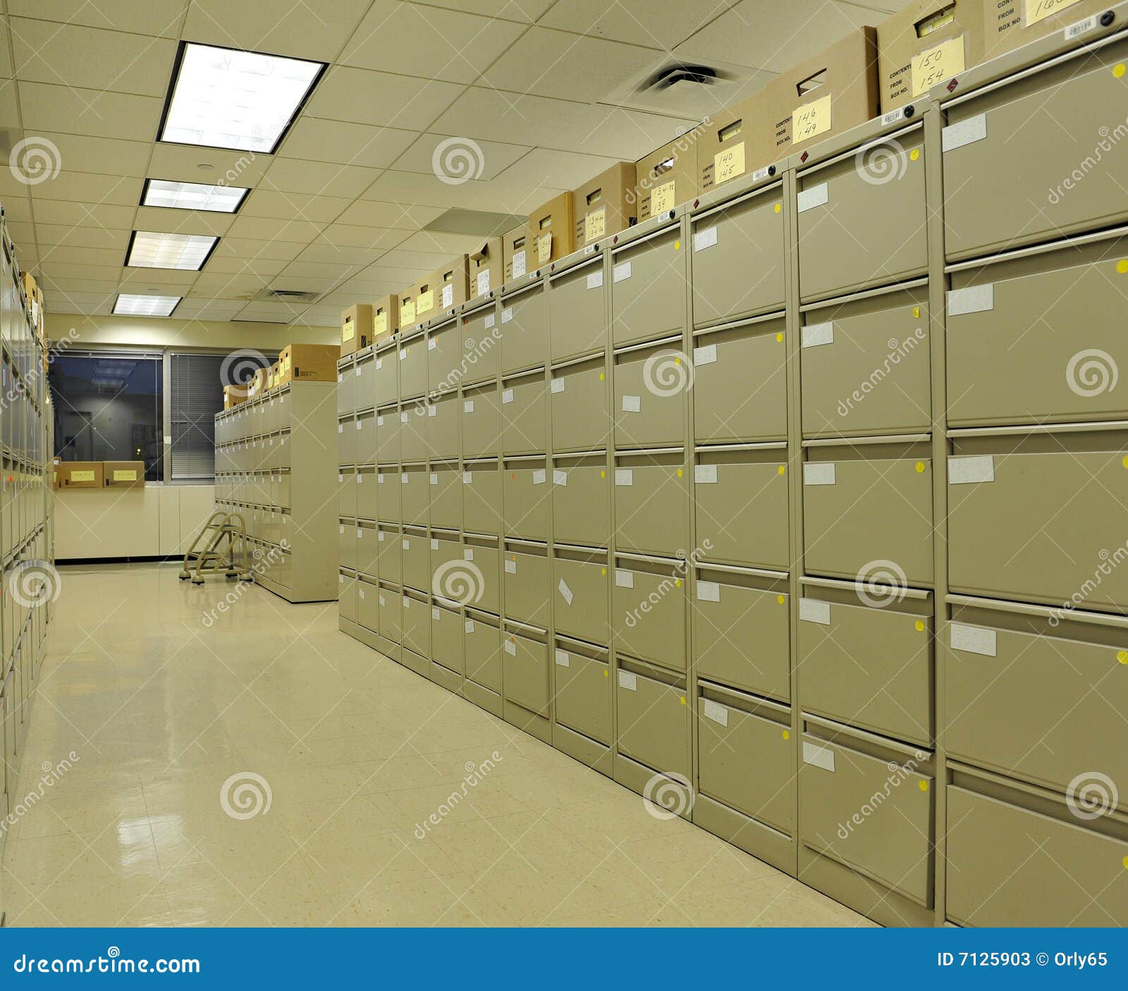 Office File Cabinets Stock Image Image Of Storage Boxes 7125903