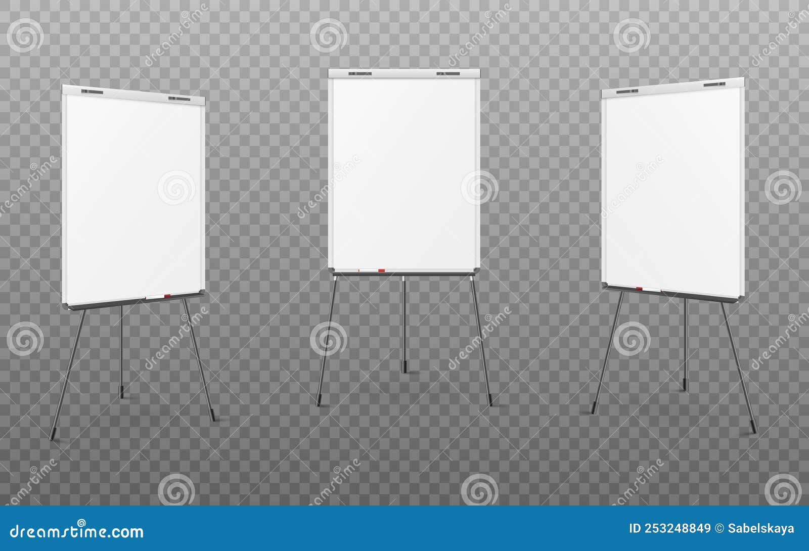 Flip Chart Vector Office Whiteboard For Business Training Isolated