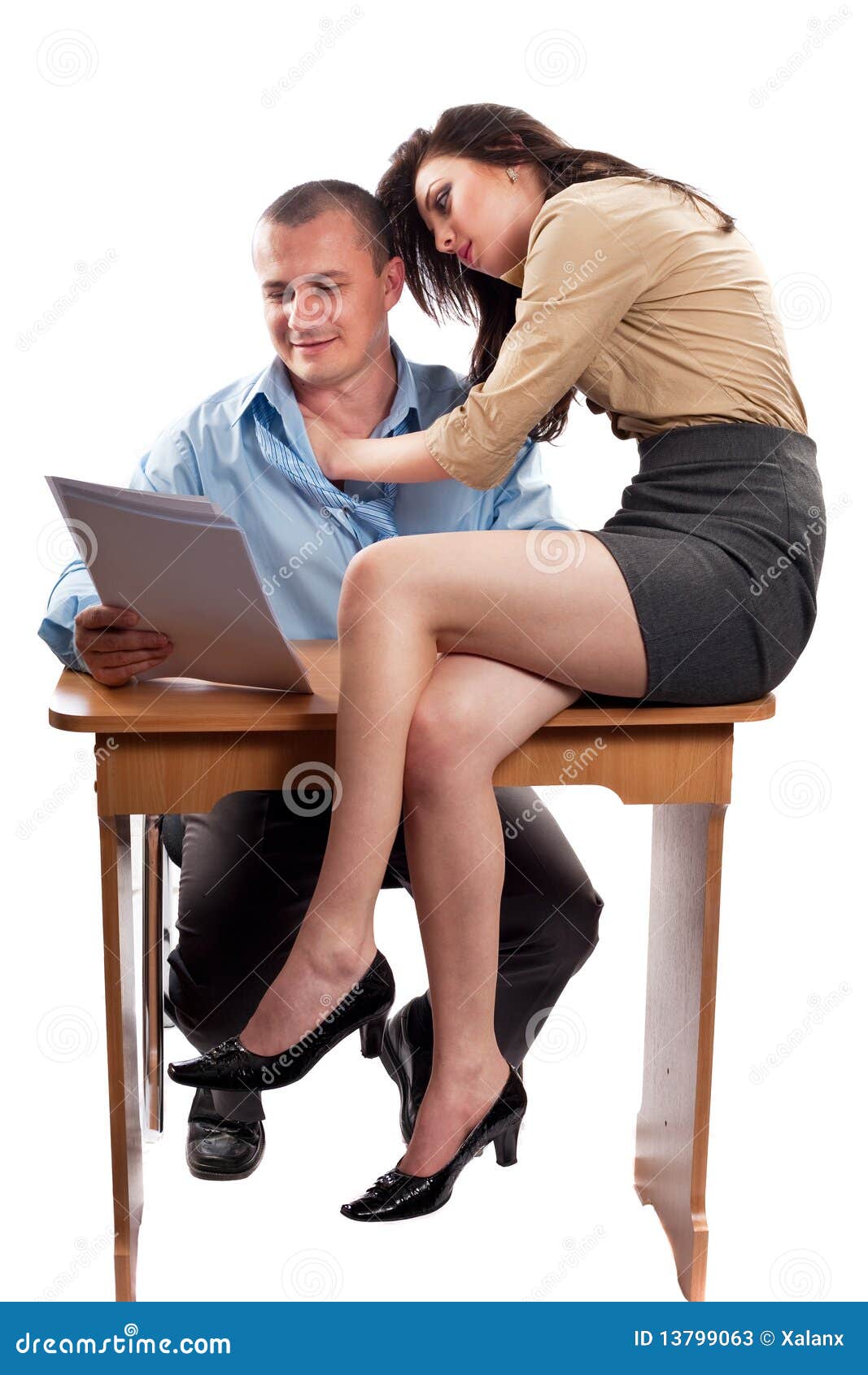 Office Flirting Stock Image Image Of Friends Girl