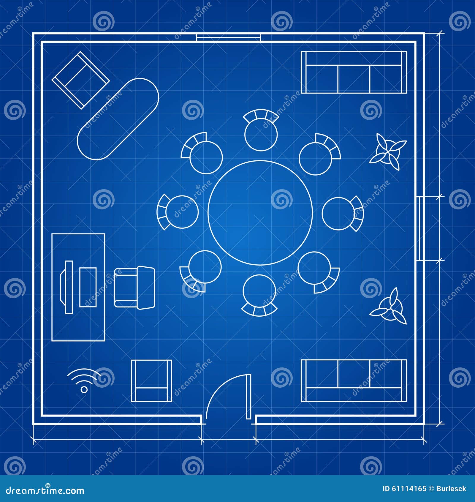 furniture vector plan