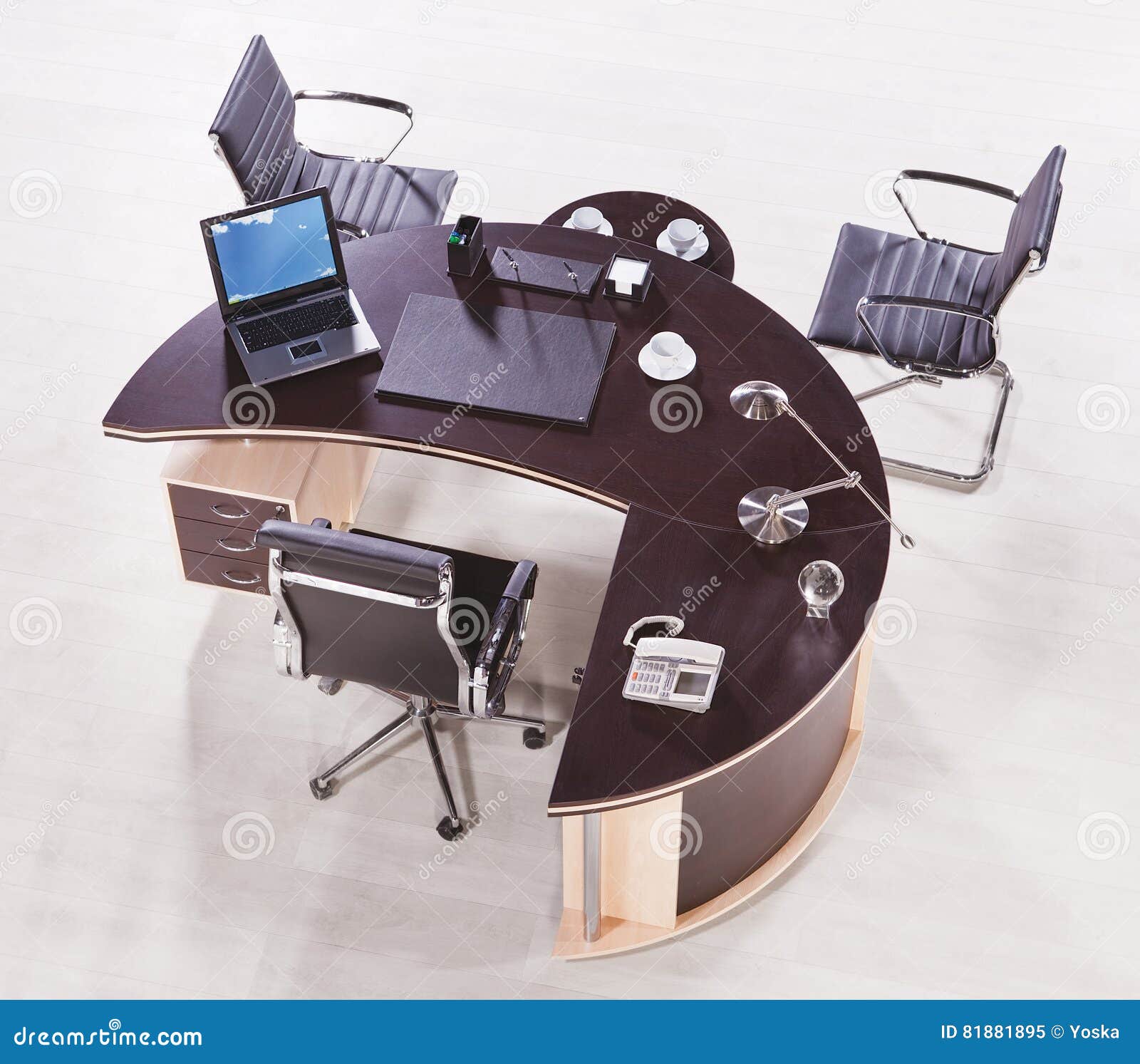 Office furniture top view stock image. Image of architectural 81881895