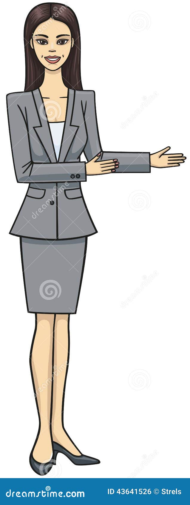 Office girl. stock vector. Illustration of design, hostess - 43641526