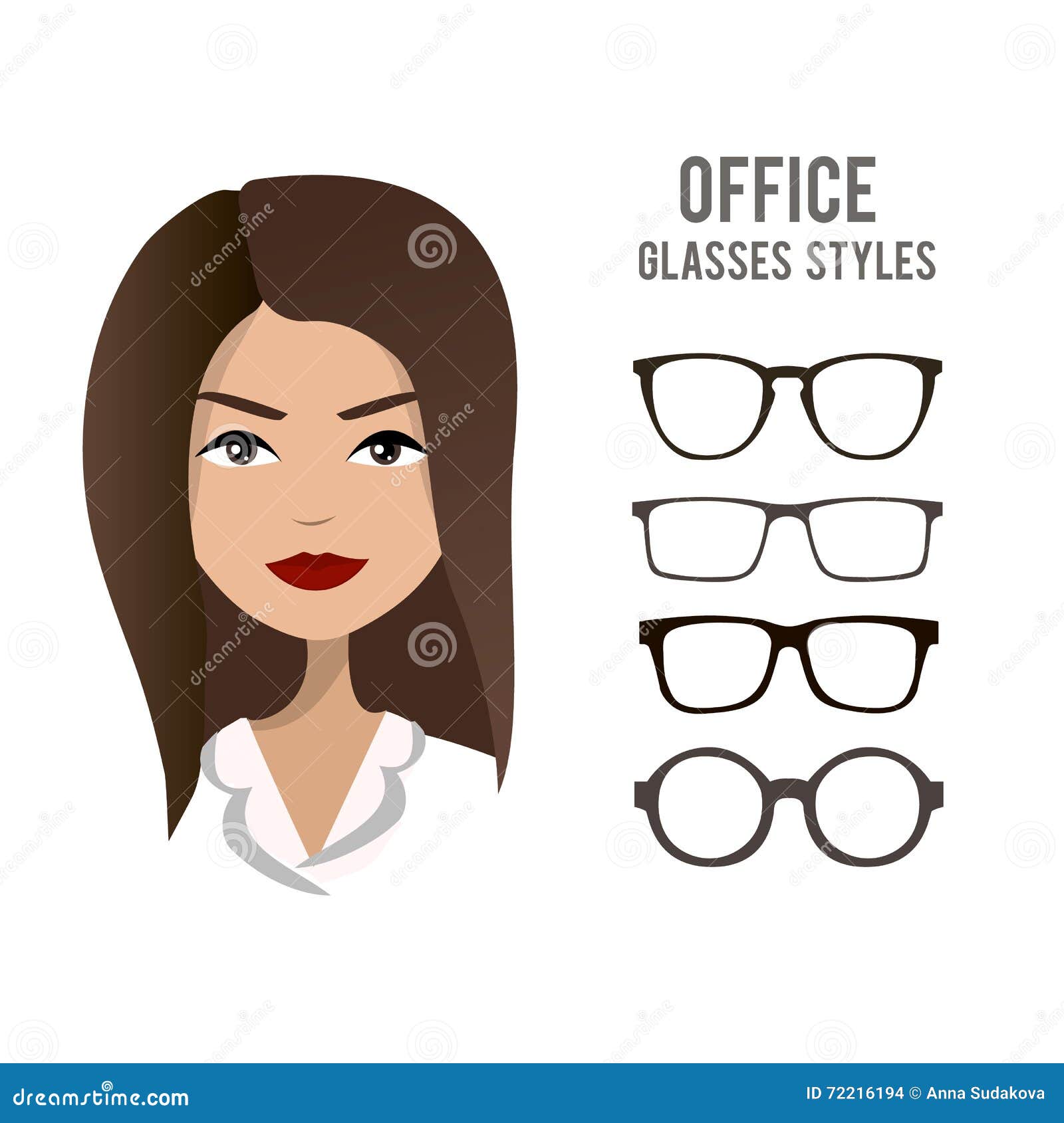 Office Glasses Styles Template with an Office Woman Character Design Stock Illustration - Illustration of lens, fashion: 72216194 Office Glasses Styles Template with an Office Woman Character Design Stock Illustration - Illustration of lens, fashion: 72216194