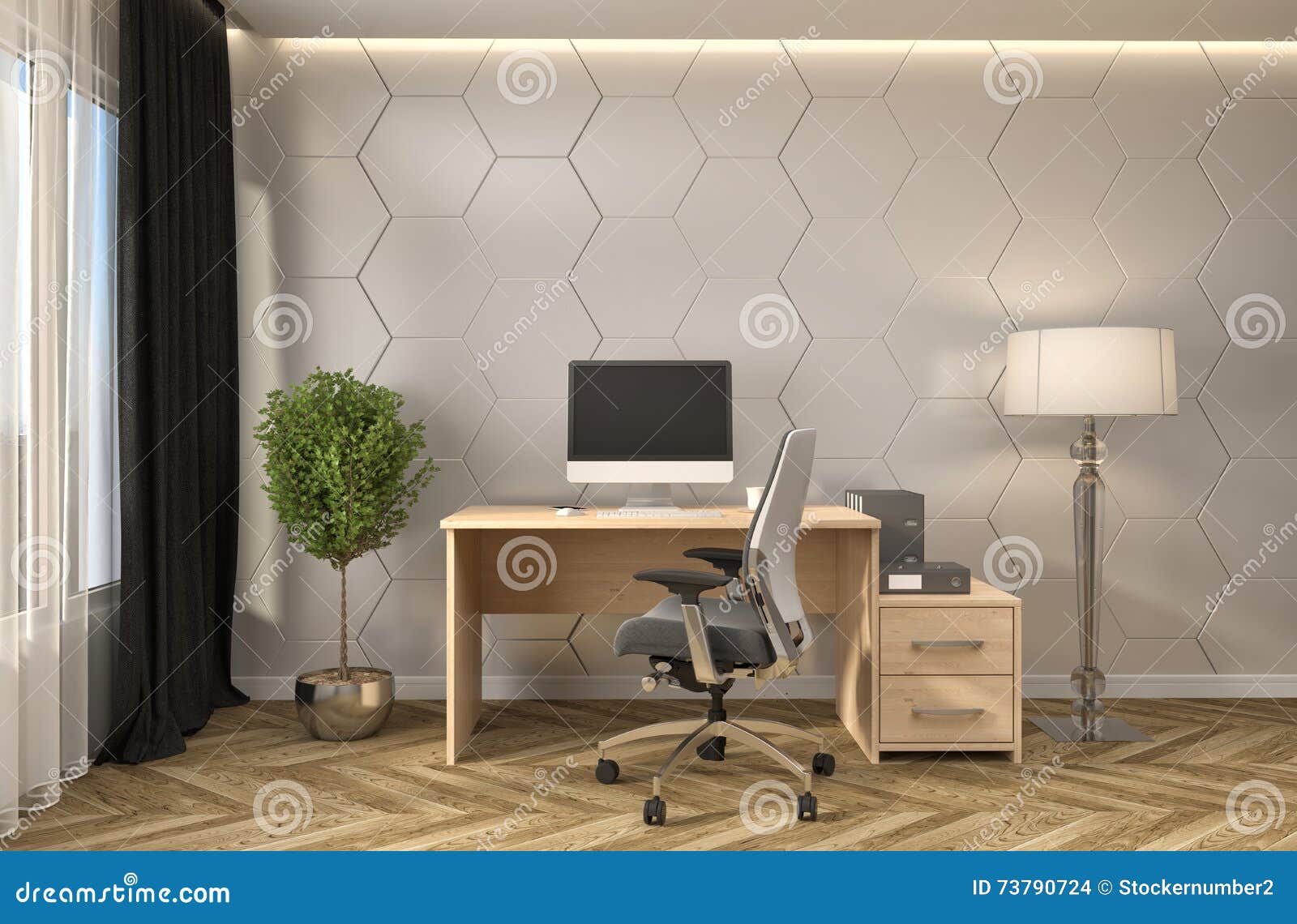 office interior d illustration job 73790724