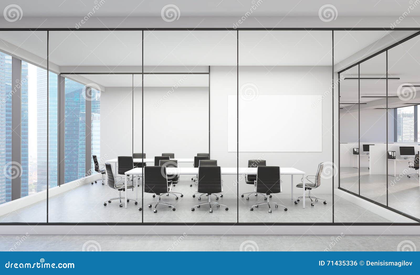 Office interior Singapore stock illustration. Illustration of estate