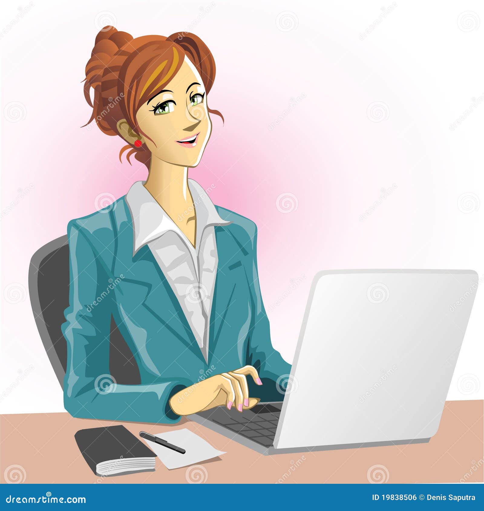 Office Lady Cartoon